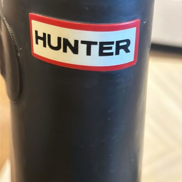 Hunter Women's Original Tall Rain Black Boots - Size 8 - Picture 3 of 7